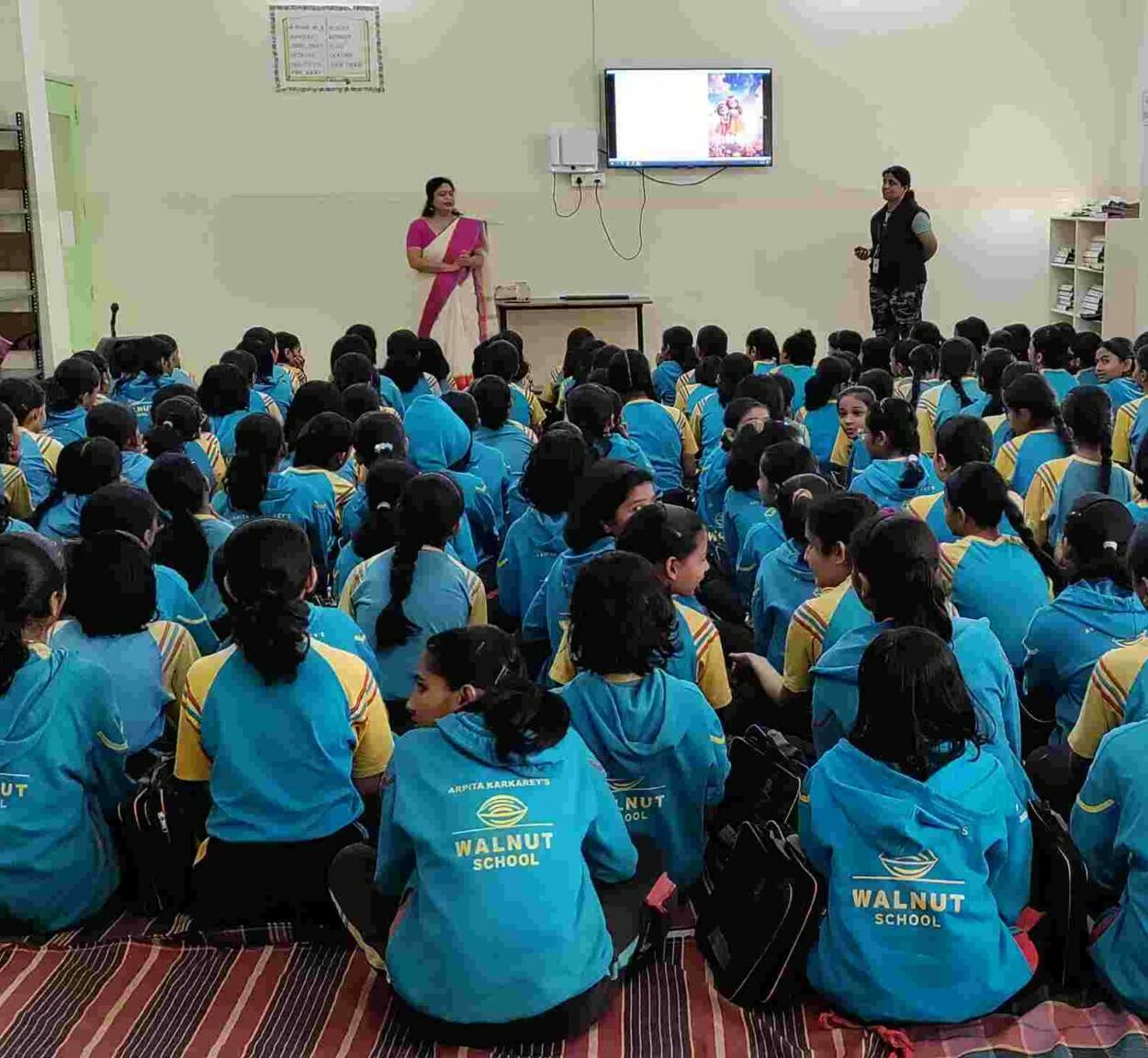 Students attending specialized adolescence education sessions at Walnut School