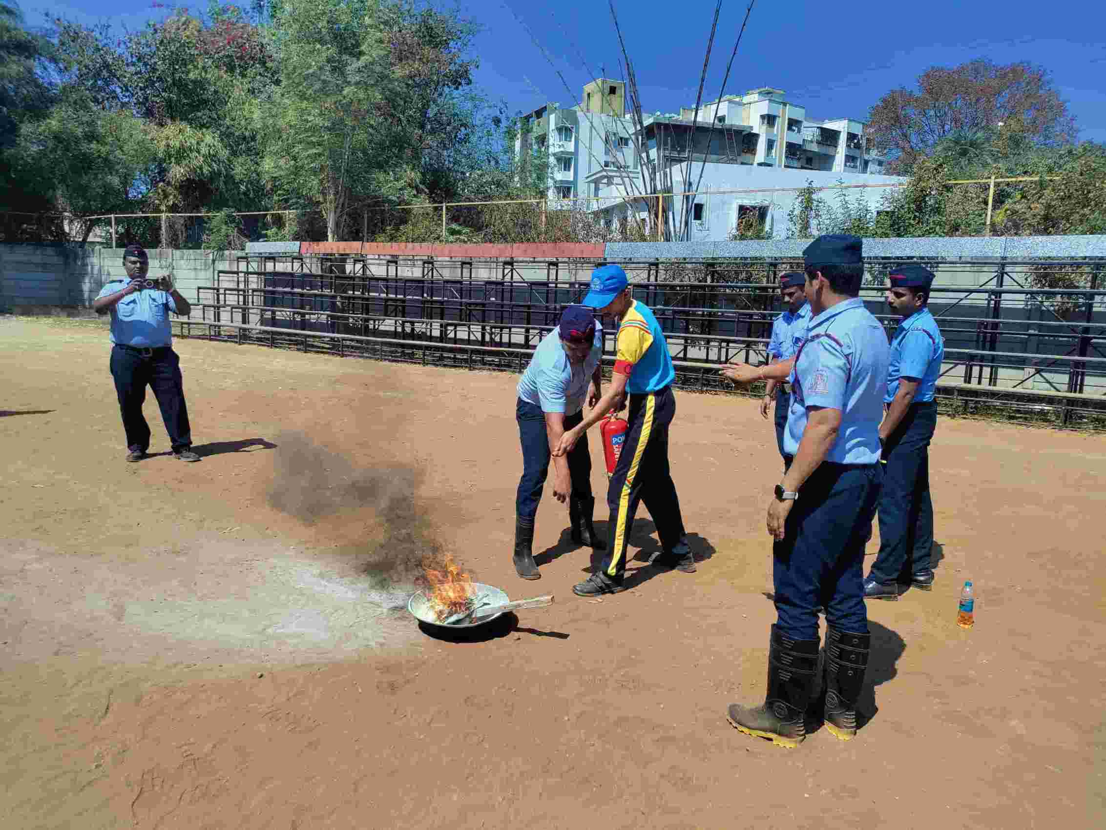 Firefighting equipment demonstration