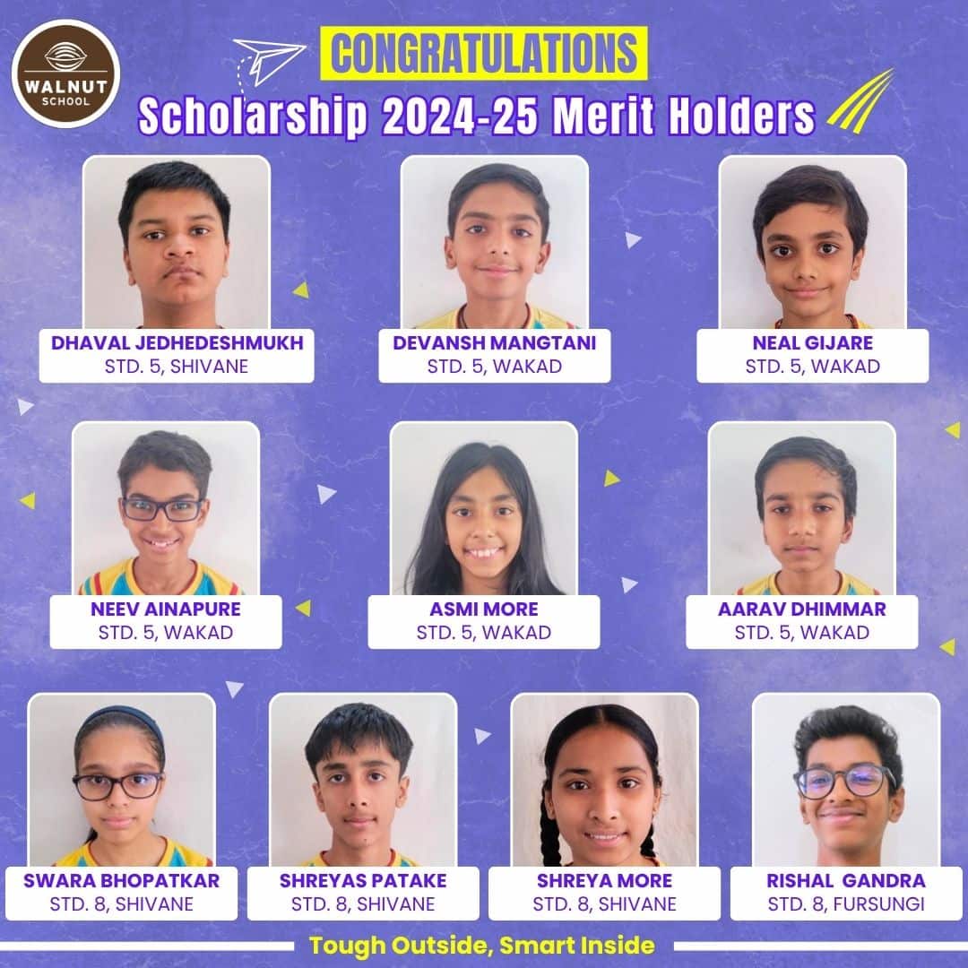 Walnut School scholarship merit holders 2024–25