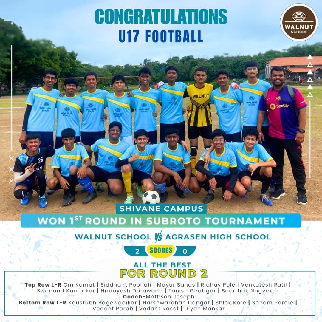 Walnut School U17 Football Team – Shivane Campus