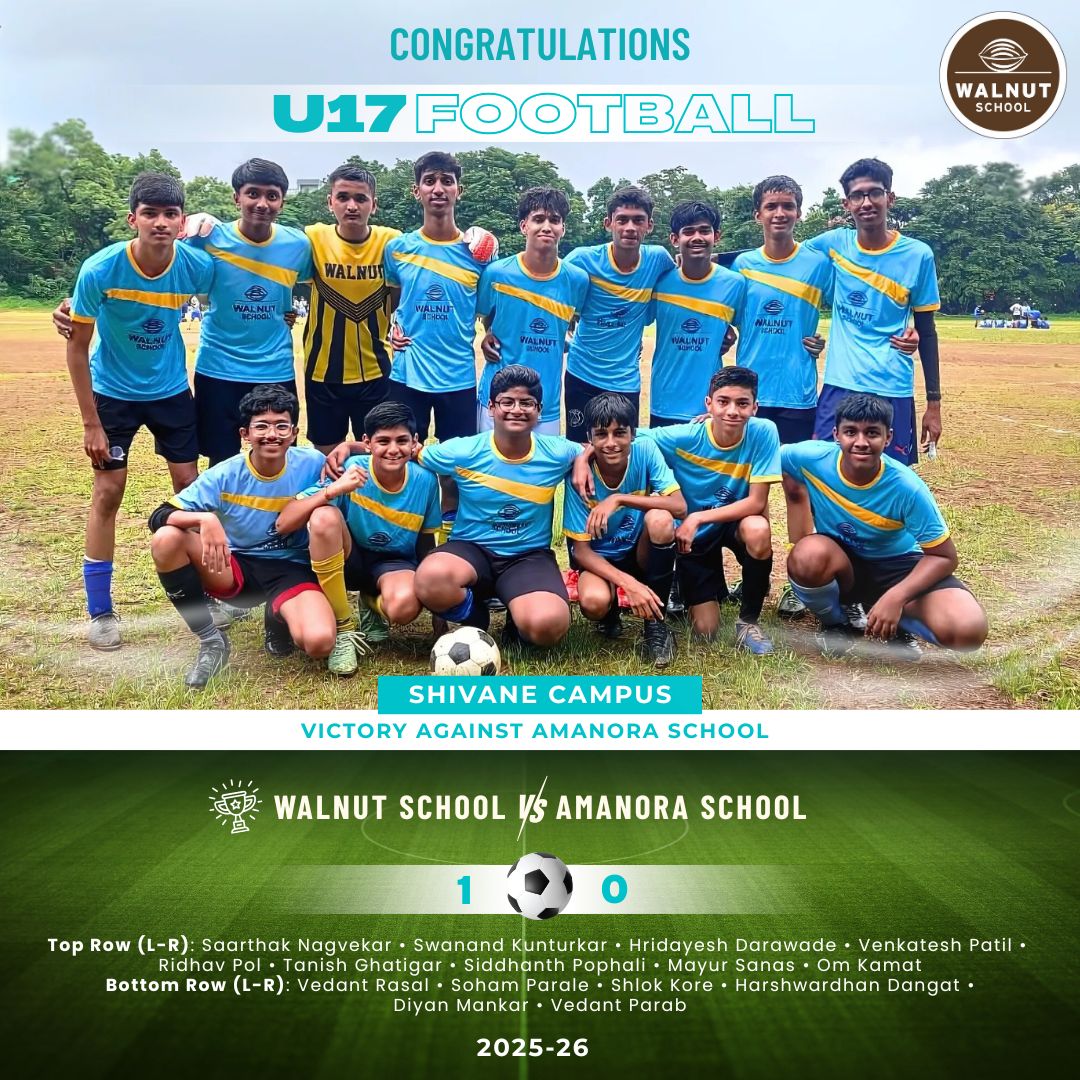 U17 Football Team Walnut Shivane Wins Against Amanora School