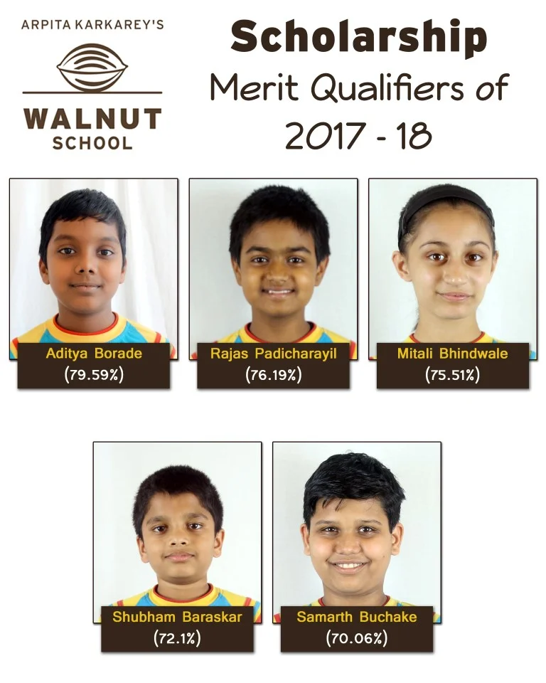 Walnut School Scholarship Merit Qualifiers 2017–18