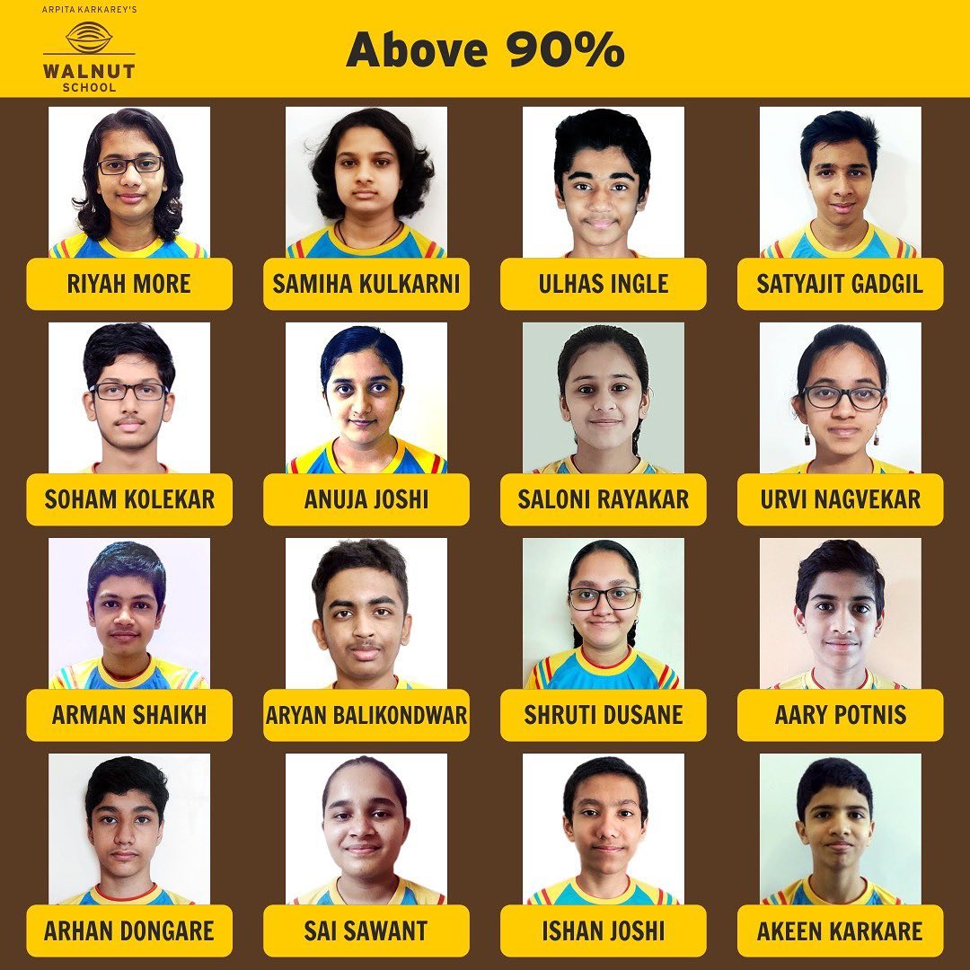 Walnut School Above 90% Achievers 2022-23