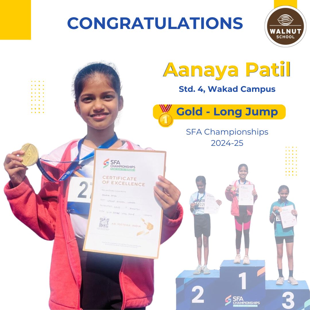 Aanaya Patil Gold in Long Jump at SFA Championships