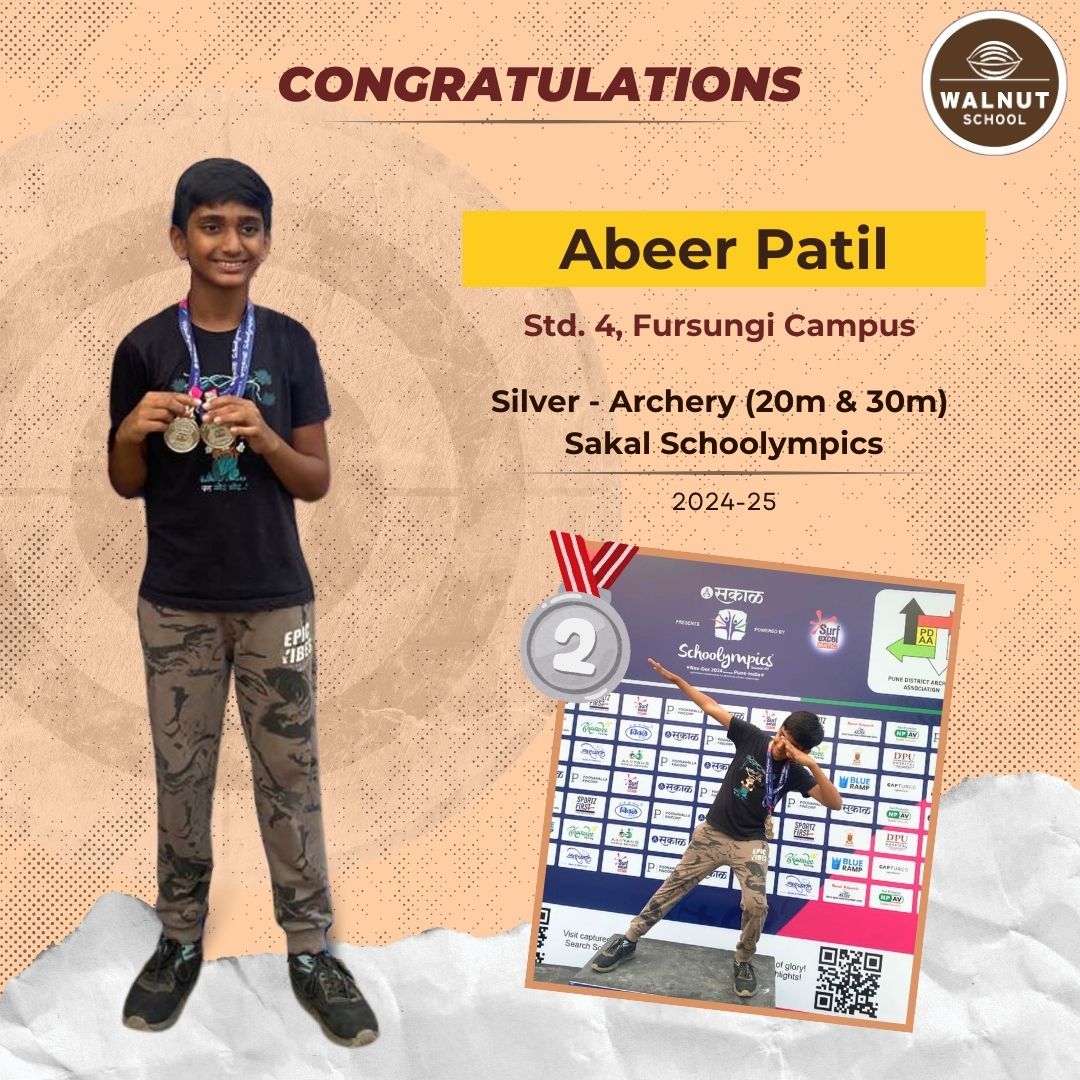 Abeer Patil wins Silver in Archery at Sakal Schoolympics