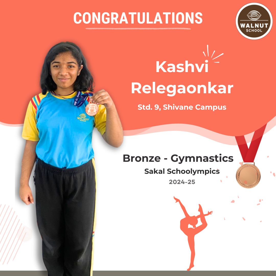 Kashvi Relegaonkar wins Bronze in Gymnastics at Sakal Schoolympics