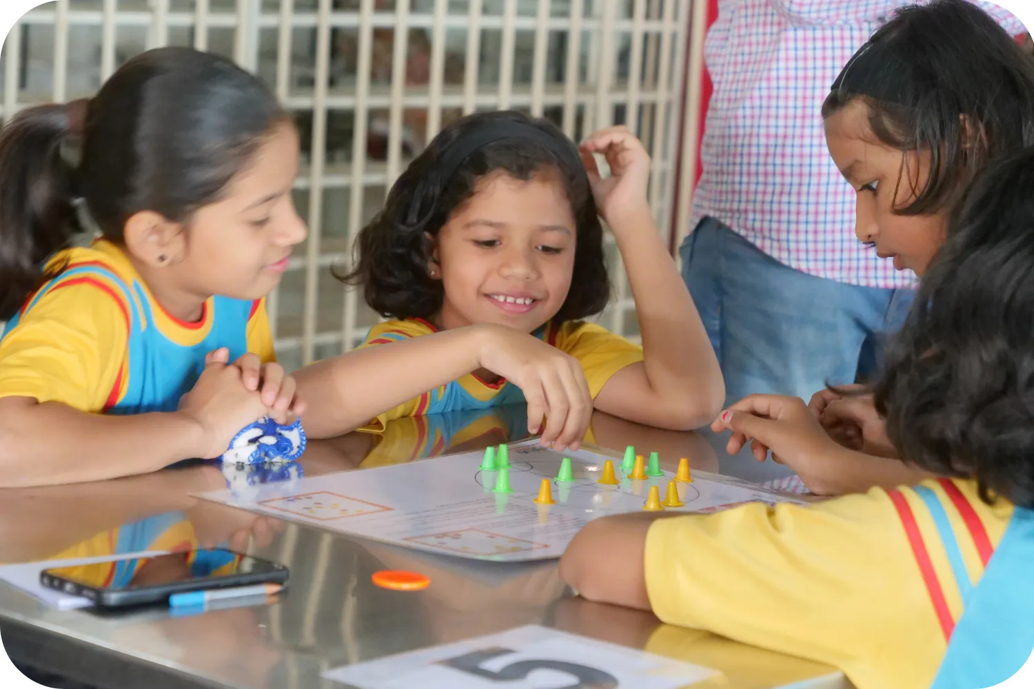 Walnut School students learning through interactive board game session