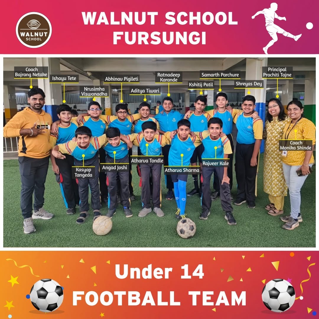 Walnut School Fursungi Under-14 Boys’ Football Team group photo