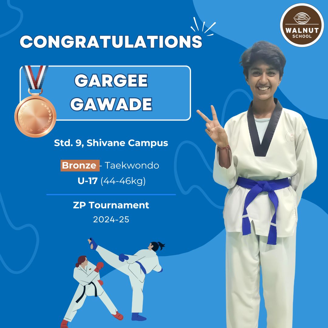 Gargee Gawade wins Bronze in Taekwondo at ZP Tournament