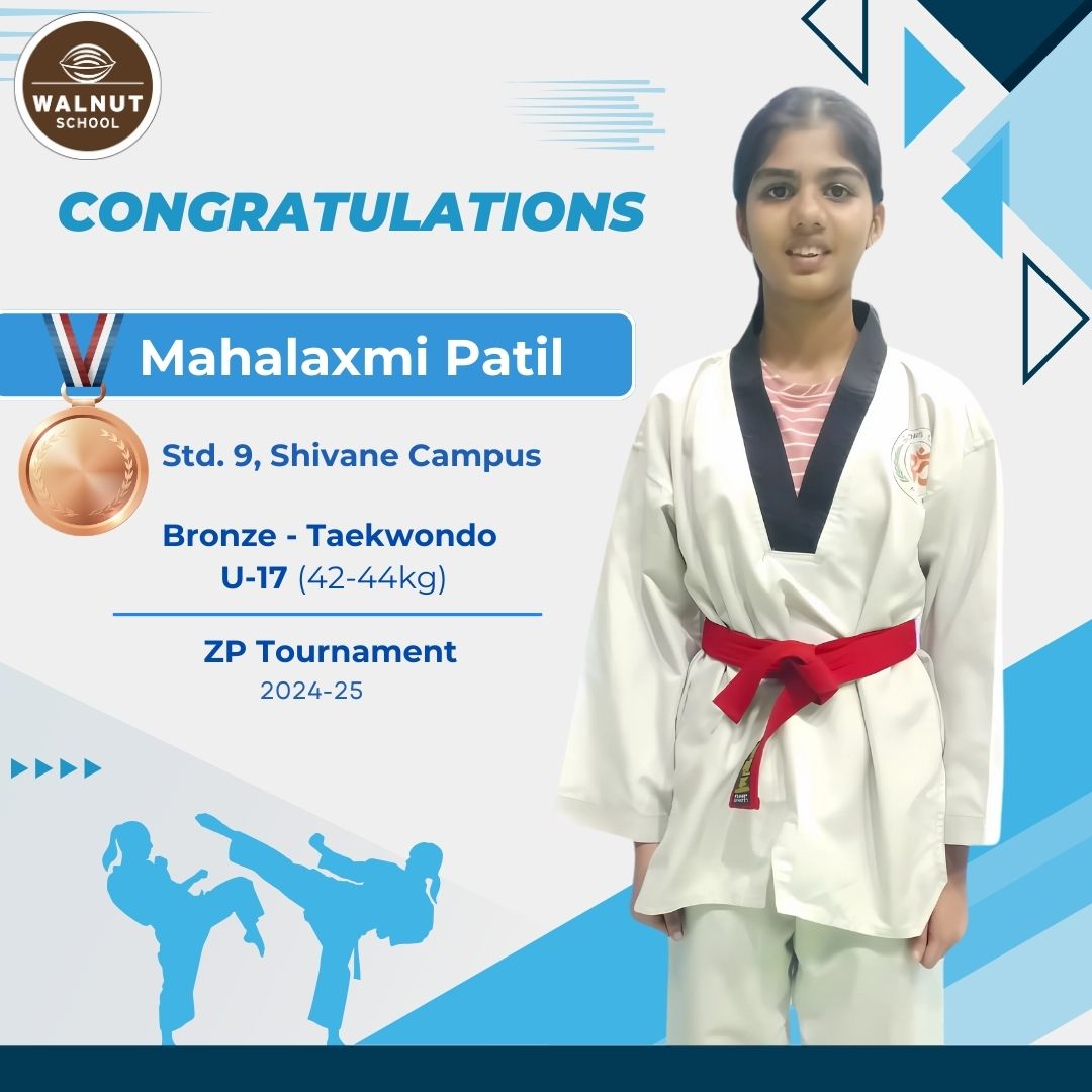 Mahalaxmi Patil Bronze Medal in Taekwondo at ZP Tournament