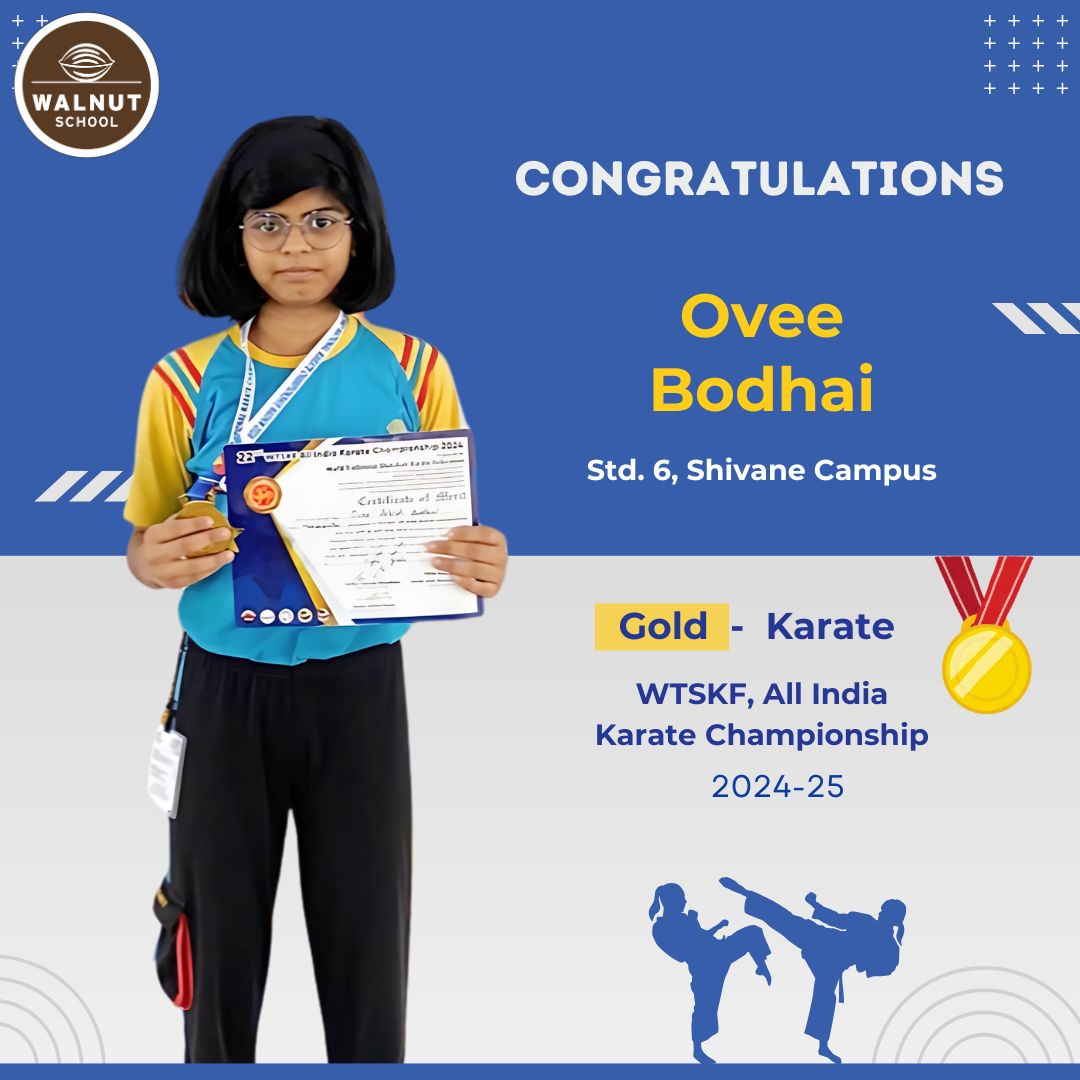 Ovee Bodhai Karate Gold Medal WTSKF All India Championship 2024–25