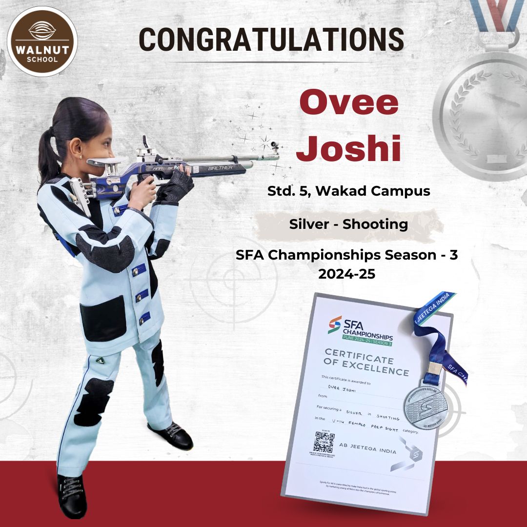 Ovee Joshi Silver Medal Shooting SFA Championships Season 3 2024-25