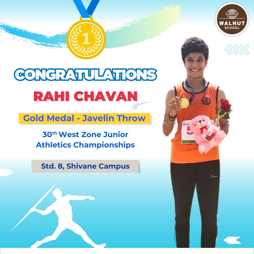 Rahi Chavan Gold Medal Javelin Throw 30th West Zone Junior Athletics Championships