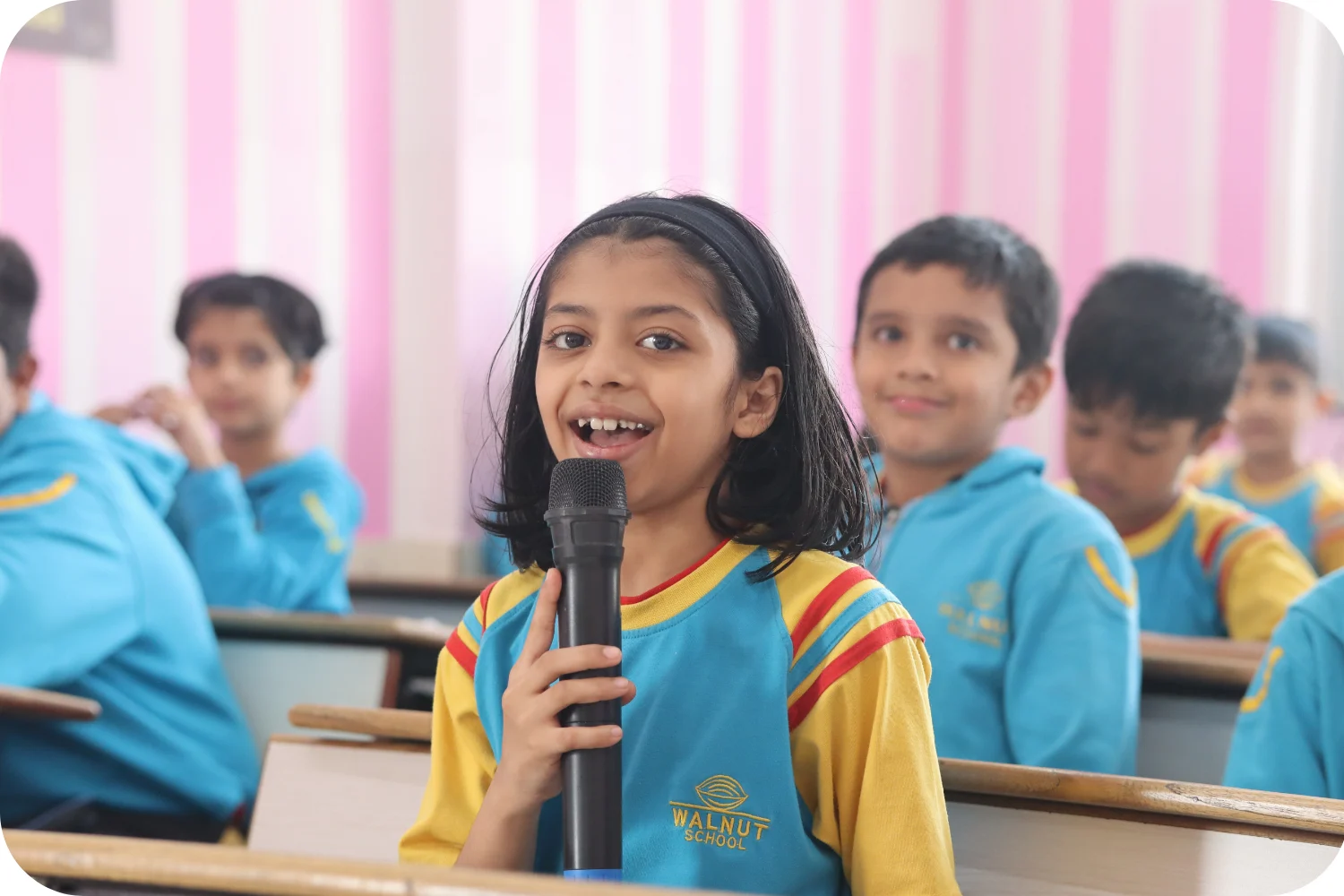 Walnut School student speaking with confidence during classroom activity