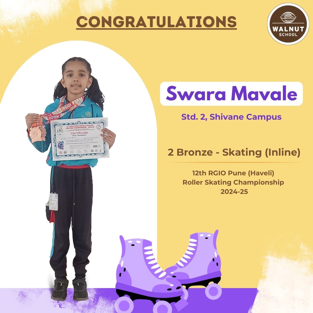 Swara Mavale 2 Bronze Inline Skating RGIO Pune Championship