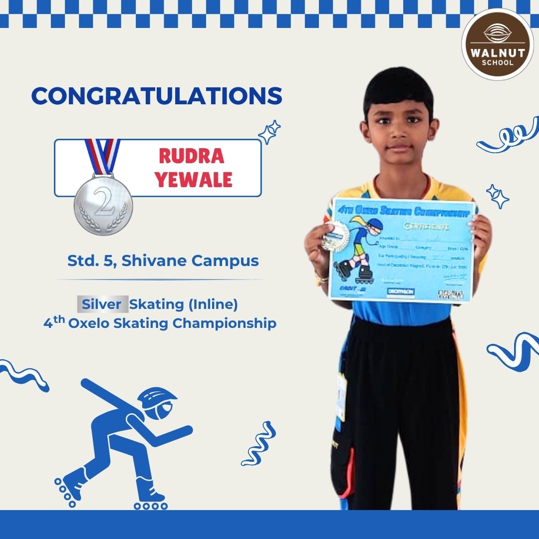 Rudra Yewale Silver Skating Achievement