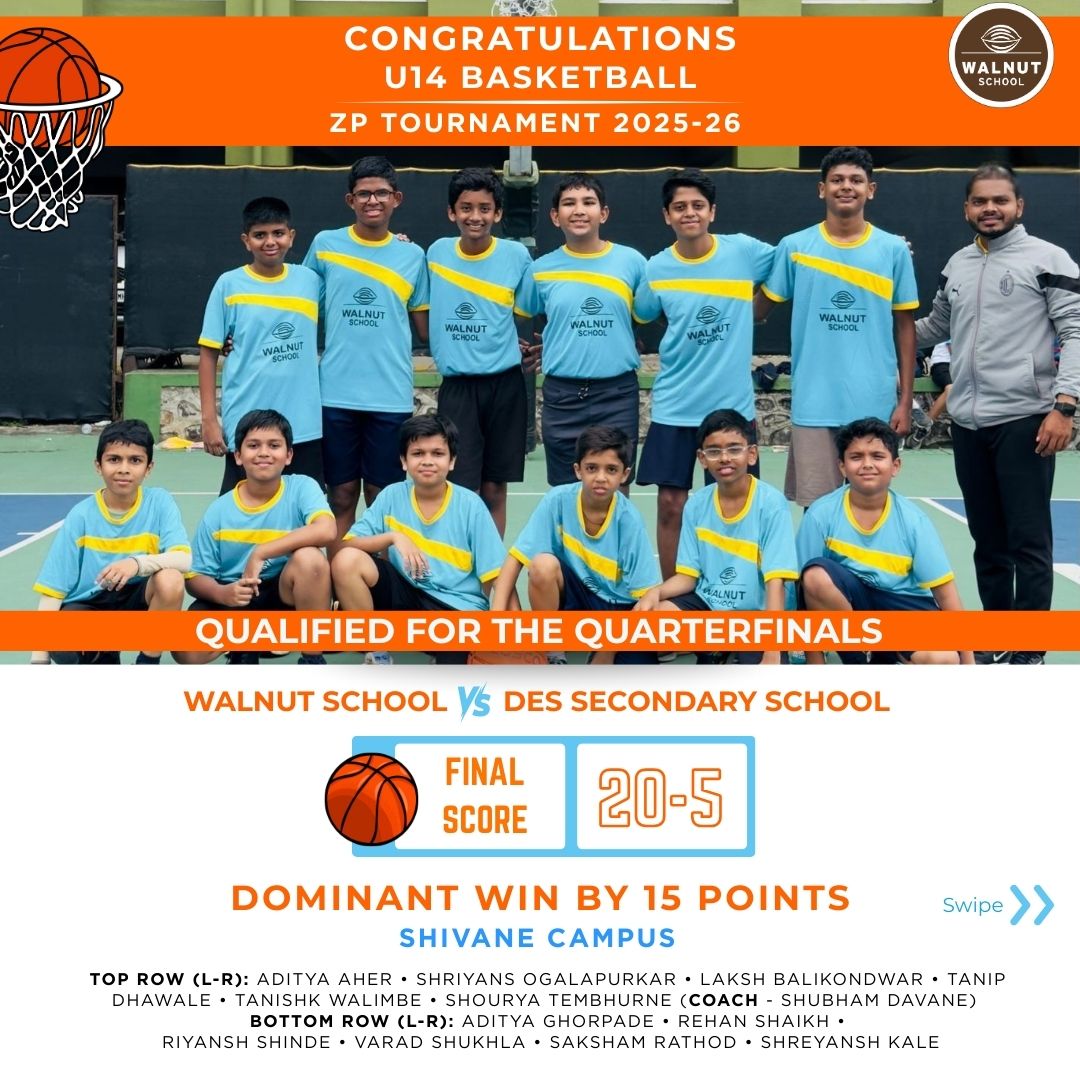U14 Basketball: Quarterfinal win vs DES Secondary School, 20–5