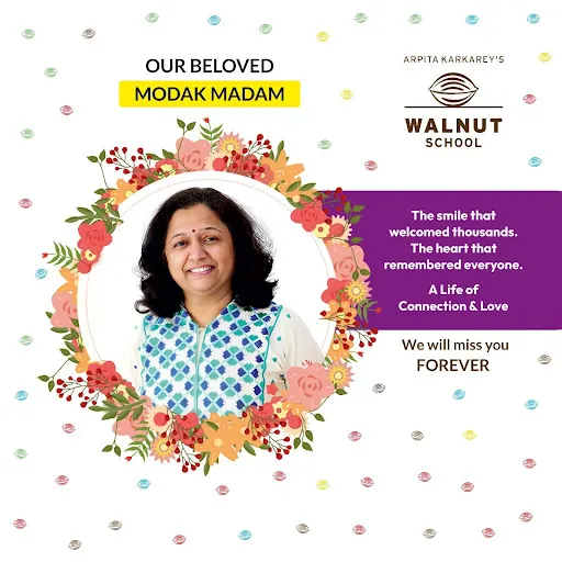 Mrs. Mrudula Modak, remembered with love at Walnut School