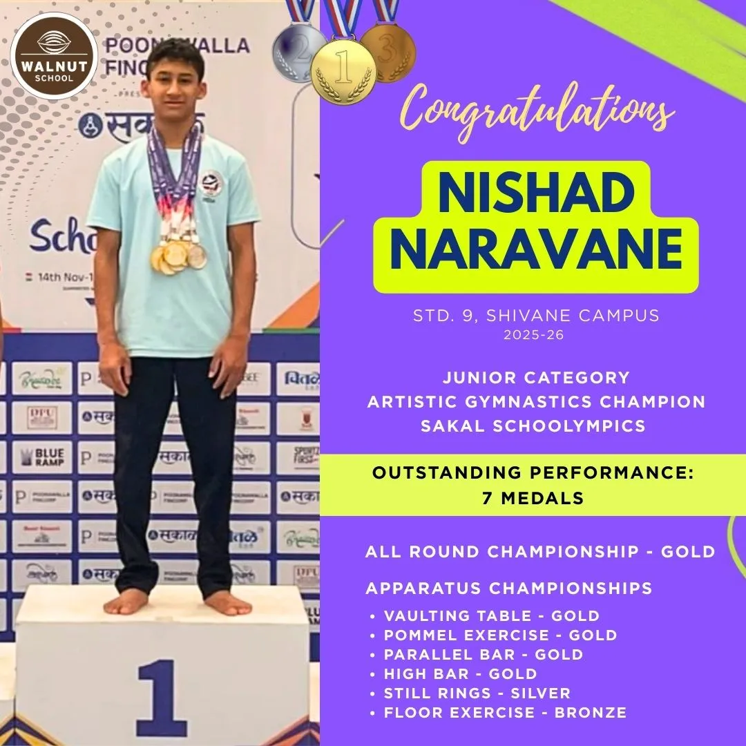 Nishad Naravane – 7 Medals at Sakal Schoolympics 2025-26, Artistic Gymnastics