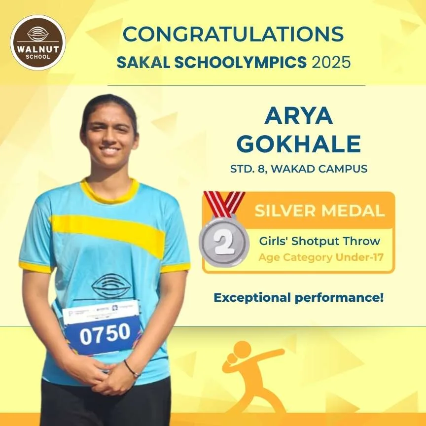 Arya Gokhale – Silver Medalist in Girls Shot Put Under-17, Sakal Schoolympics 2025