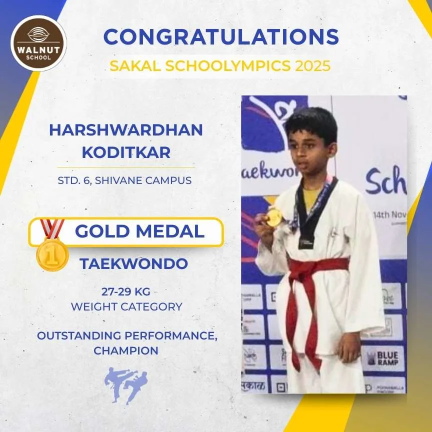 Harshwardhan Koditkar – Gold Medalist in Taekwondo, Sakal Schoolympics 2025