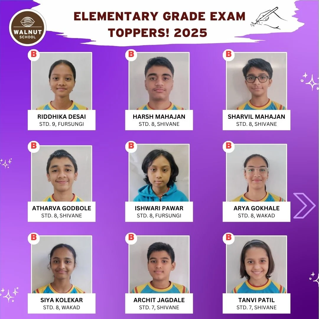 Walnut School Elementary Drawing Grade Exam B-Grade achievers from Fursungi Campus 2025