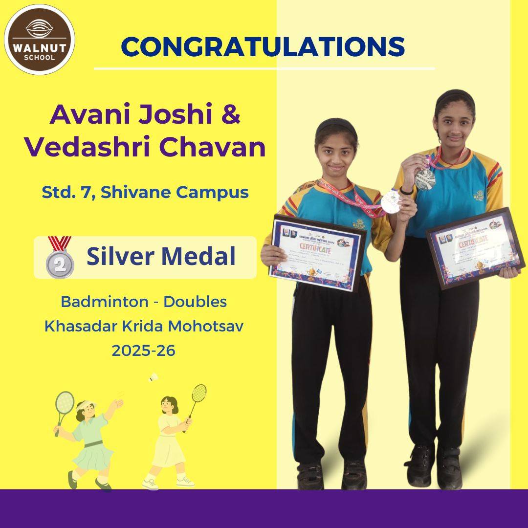 Avani Joshi and Vedashri Chavan – Silver Medalists in Badminton Doubles, Khasadar Krida Mohotsav 2025