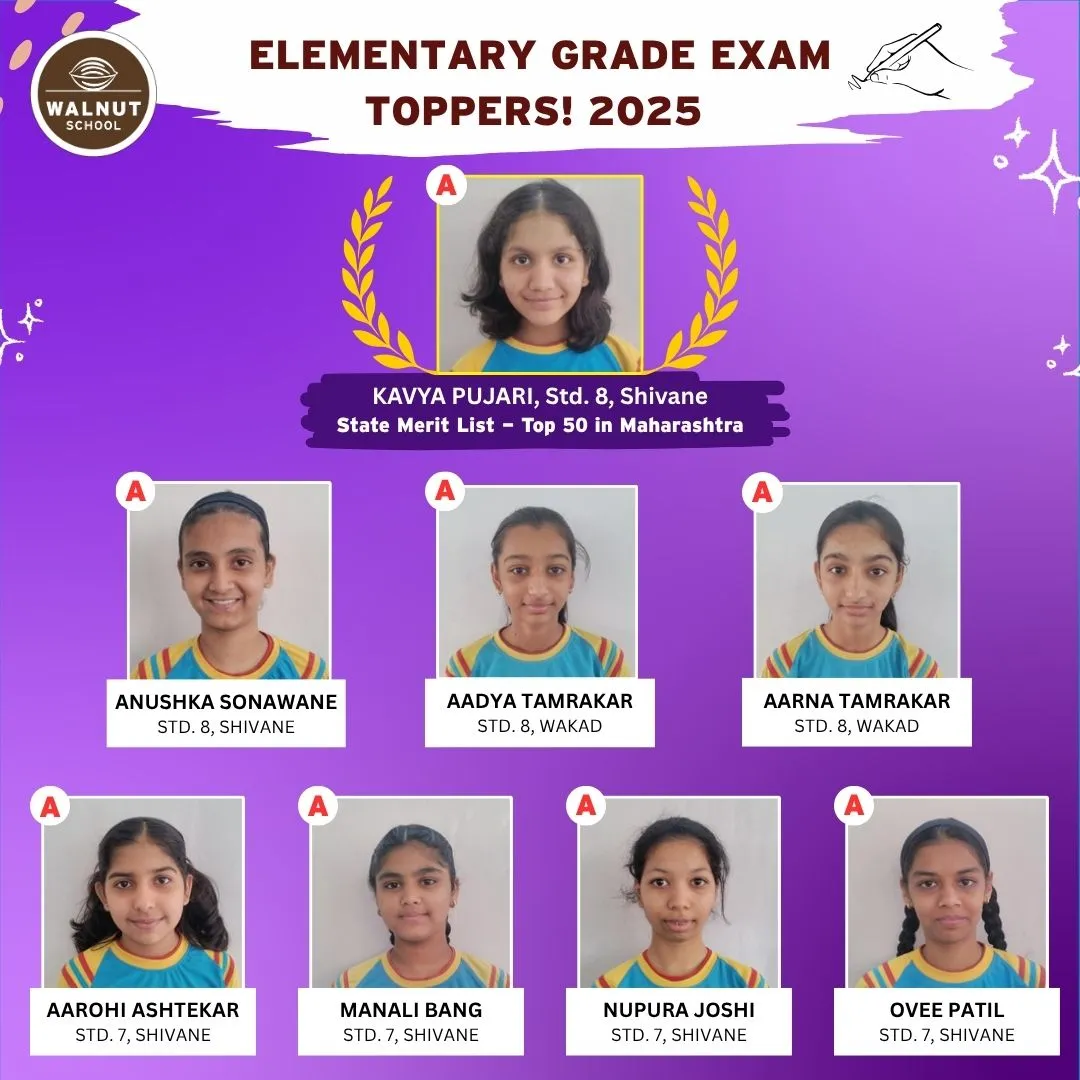 Walnut School Elementary Drawing Grade Exam achievers 2025-26