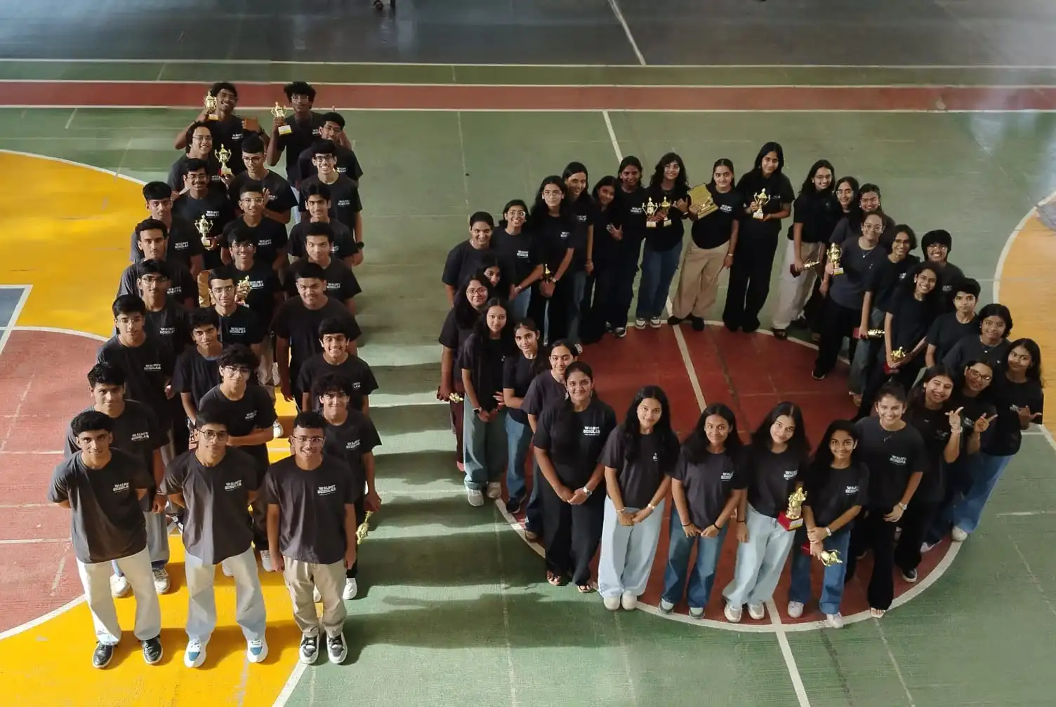 Class of 2026 students at their felicitation ceremony at Walnut School